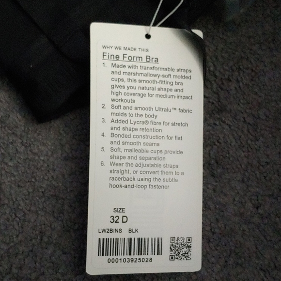 NWT Lululemon Fine Form Bra 32D - Picture 7 of 7